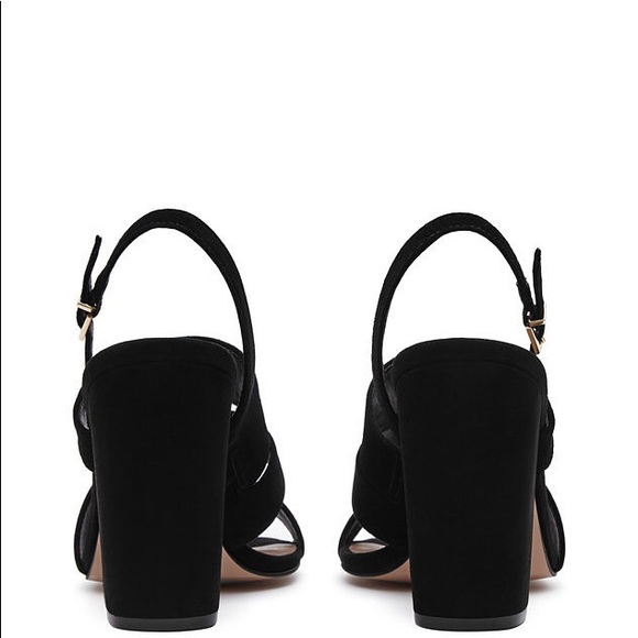 COPY - Reiss Naomi Black Suede Block-He Shoes - Picture 2 of 7